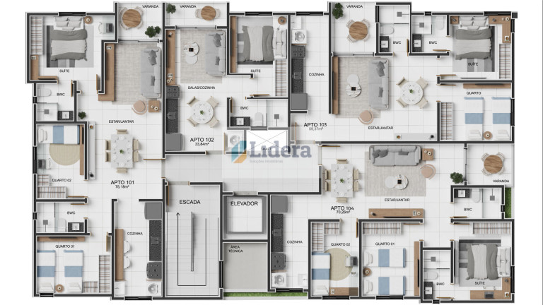 Apartamento com 3 Quartos à Venda, 75 m² em Intermares - Cabedelo