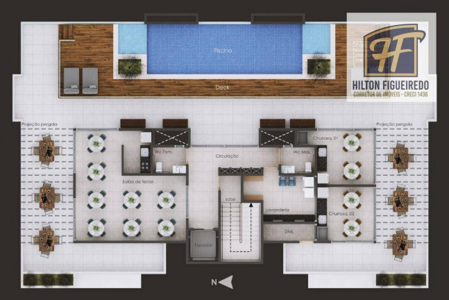 Imagem Apartamento com 1 Quarto à Venda, 23 m² em Intermares - Cabedelo