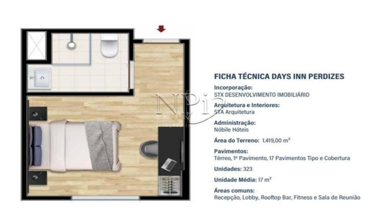 Flat com 1 Quarto à Venda, 17 m² em Perdizes - São Paulo