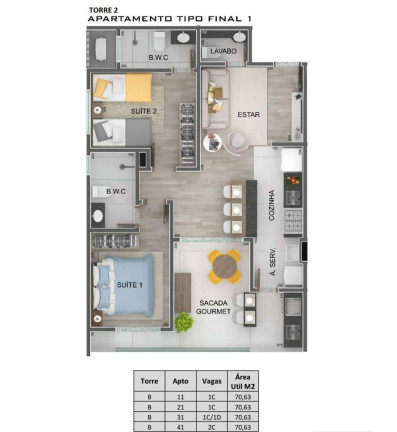 Imagem Apartamento com 2 Quartos à Venda, 68 m² em Itaguá - Ubatuba