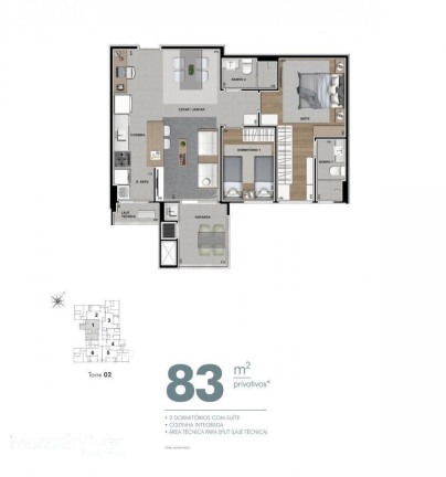 Imagem Apartamento com 3 Quartos à Venda, 96 m² em Cabral - Curitiba