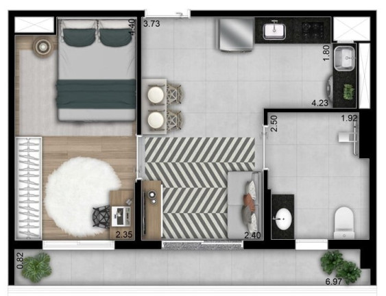 Imagem Apartamento com 1 Quarto à Venda, 68 m² em Ipiranga - São Paulo