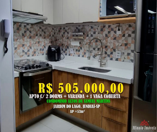 Imagem Apartamento com 2 Quartos à Venda, 53 m² em Jardim Do Lago - Jundiaí