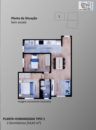 Imagem Apartamento com 2 Quartos à Venda, 54 m² em Parque Peruche - São Paulo