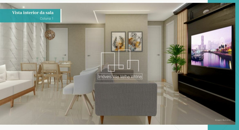 Imagem Apartamento com 2 Quartos à Venda, 55 m² em Coqueiral De Itaparica - Vila Velha