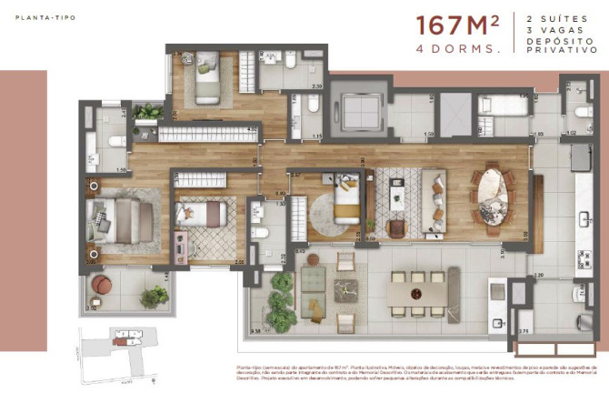 Apartamento com 4 Quartos à Venda, 167 m² em Vila Romana - São Paulo