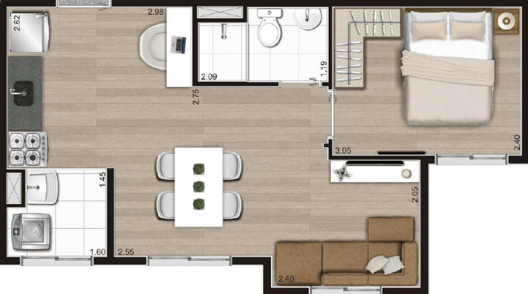 Imagem Apartamento com 2 Quartos à Venda, 35 m² em Vila Nina - São Paulo