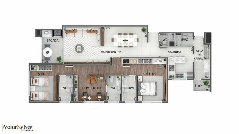 Apartamento com 3 Quartos à Venda, 250 m² em água Verde - Curitiba