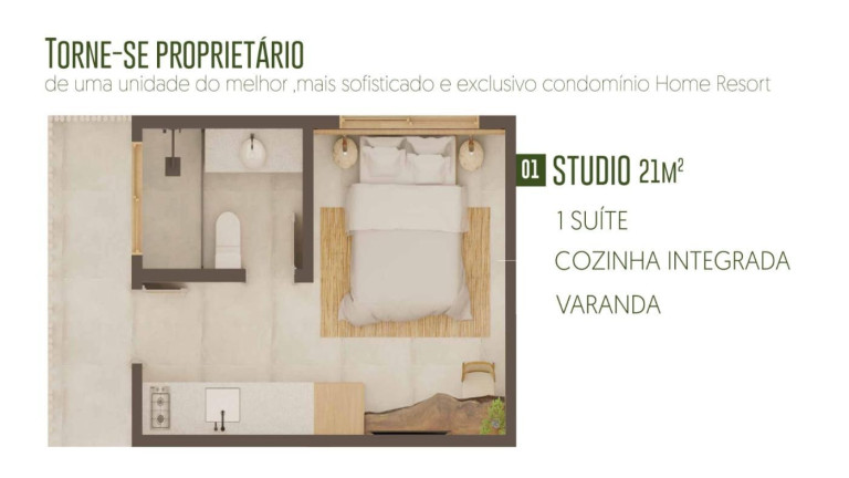 Imagem Apartamento com 1 Quarto à Venda, 22 m² em Barra Grande - Cajueiro Da Praia