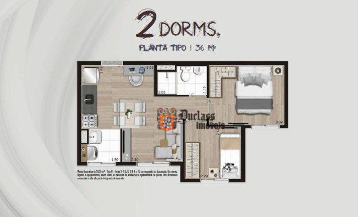 Imagem Apartamento com 2 Quartos à Venda, 36 m² em Cambuci - São Paulo