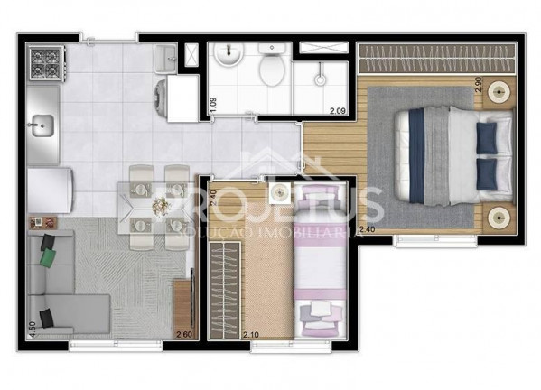 Apartamento com 2 Quartos à Venda, 33 m² em Jardim Celeste - São Paulo