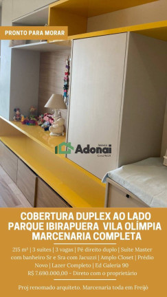 Imagem Apartamento com 3 Quartos à Venda, 216 m² em Vila Olímpia - São Paulo