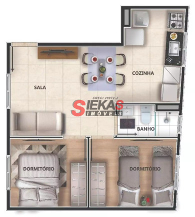 Apartamento com 2 Quartos à Venda, 32 m² em Vila Alpina - São Paulo