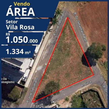 Imagem Terreno à Venda, 1.334 m² em Vila Rosa - Goiânia
