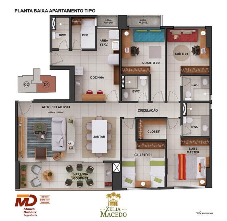 Imagem Apartamento com 4 Quartos à Venda, 123 m² em Torre - Recife