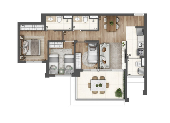Apartamento com 3 Quartos à Venda, 127 m² em Sacomã - São Paulo