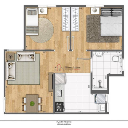 Imagem Apartamento com 2 Quartos à Venda, 51 m² em Parque São Jorge - Campinas