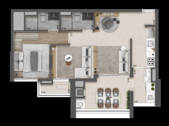 Imagem Apartamento com 2 Quartos à Venda, 66 m² em Vila Prudente - São Paulo