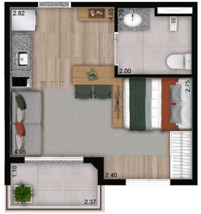 Apartamento com 1 Quarto à Venda, 40 m² em Perdizes - São Paulo