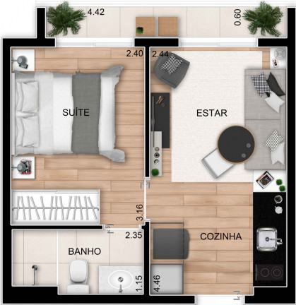 Imagem Apartamento com 2 Quartos à Venda, 45 m² em Bela Vista - São Paulo