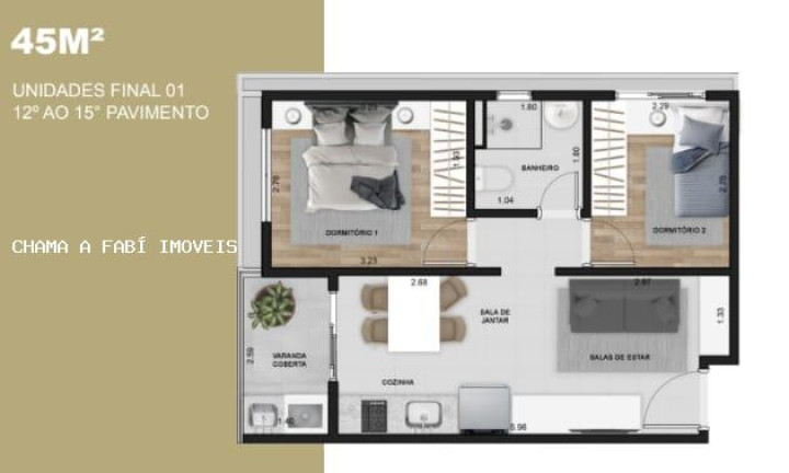 Apartamento com 1 Quarto à Venda, 35 m² em Vila Carrão - São Paulo