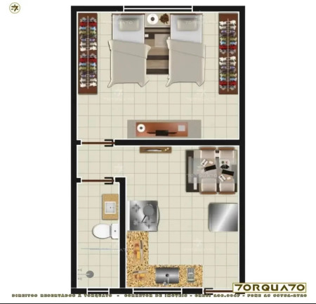 Imagem Apartamento com 1 Quarto à Venda, 37 m² em Universitario - Engenheiro Coelho