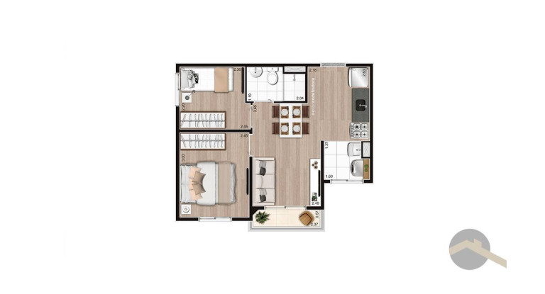 Apartamento com 1 Quarto à Venda, 37 m² em Parque Da Mooca - São Paulo