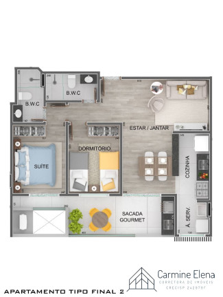 Imagem Apartamento com 2 Quartos à Venda, 70 m² em Itaguá - Ubatuba