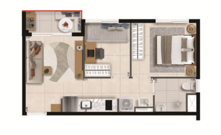 Imagem Apartamento com 2 Quartos à Venda, 33 m² em Perdizes - São Paulo
