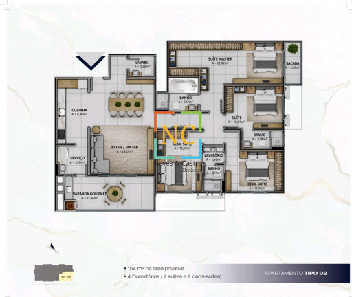 Imagem Apartamento com 4 Quartos à Venda, 154 m² em Floresta - São José