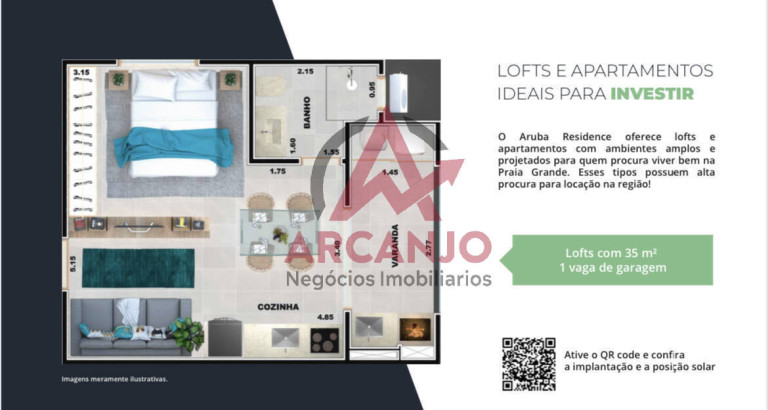 Imagem Apartamento com 1 Quarto à Venda, 35 m² em Praia Grande - Ubatuba