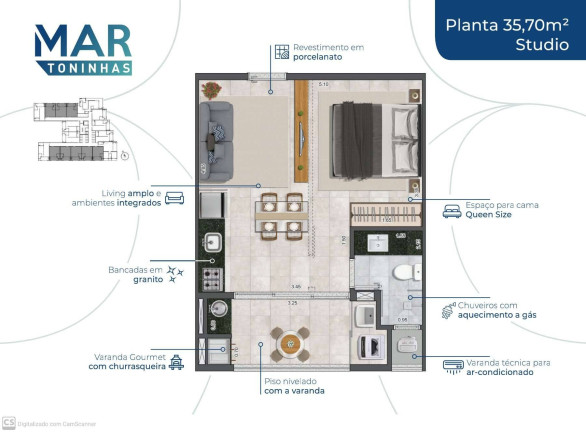 Imagem Apartamento à Venda, 35 m² em Toninhas - Ubatuba