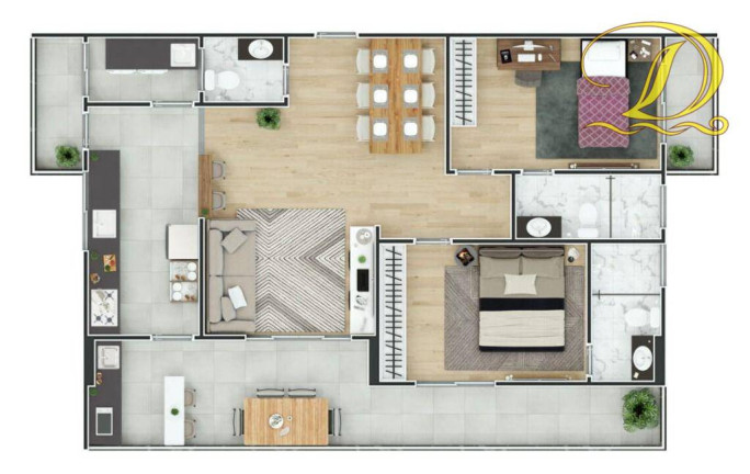 Imagem Apartamento com 2 Quartos à Venda, 94 m² em Canto Do Forte - Praia Grande