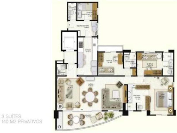 Apartamento com 3 Quartos à Venda, 140 m² em Cabula - Salvador