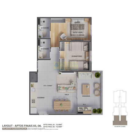 Imagem Apartamento com 2 Quartos à Venda, 70 m² em Massaguaçu - Caraguatatuba