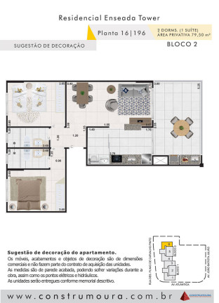 Imagem Apartamento com 2 Quartos à Venda, 79 m² em Enseada - Guarujá