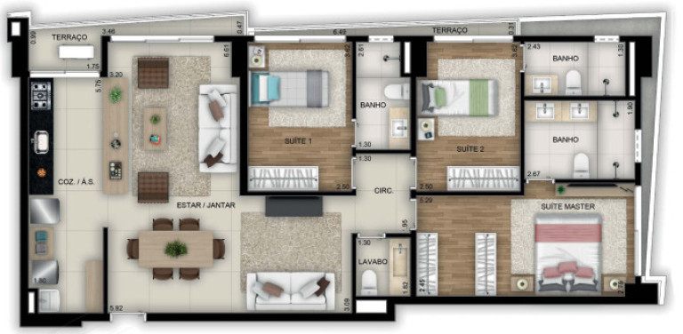 Imagem Apartamento com 3 Quartos à Venda, 106 m² em Setor Bueno - Goiânia