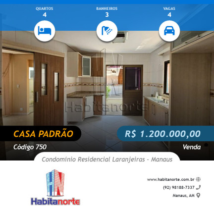 Imagem Casa com 4 Quartos à Venda,  em Flores - Manaus