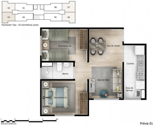 Imagem Apartamento com 2 Quartos à Venda, 44 m² em Interlagos - São Paulo