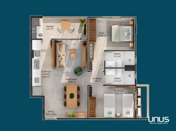 Imagem Apartamento com 2 Quartos à Venda, 150 m² em Barreiros - São José
