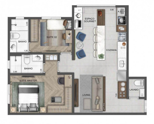Imagem Apartamento com 2 Quartos à Venda, 62 m² em Butantã - São Paulo