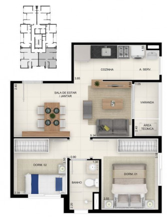 Imagem Apartamento com 1 Quarto à Venda, 35 m² em Taquaral - Campinas
