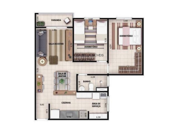 Imagem Apartamento com 2 Quartos à Venda, 62 m² em Agapeama - Jundiaí