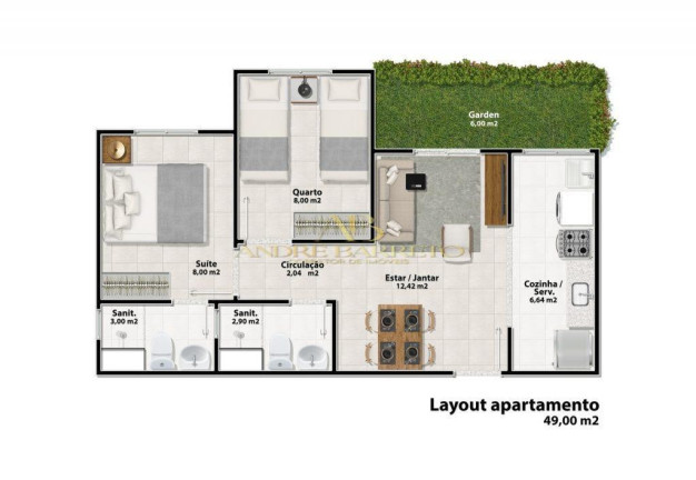 Imagem Apartamento com 2 Quartos à Venda,  em Recreio Ipitanga - Lauro De Freitas