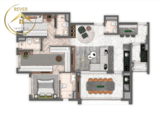Imagem Apartamento com 3 Quartos à Venda, 145 m² em Nova Campinas - Campinas