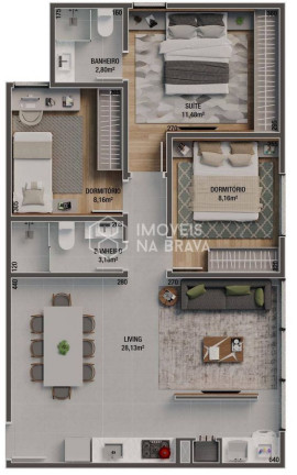 Imagem Apartamento com 2 Quartos à Venda, 64 m² em Vila Operária - Itajaí