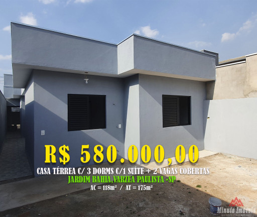 Imagem Casa com 3 Quartos à Venda, 118 m² em Loteamento Serra Dos Cristais - Várzea Paulista