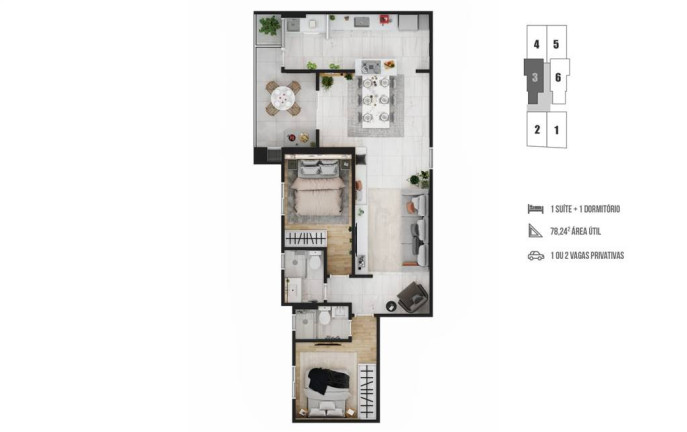 Imagem Apartamento com 2 Quartos à Venda, 78 m² em Forte - Praia Grande