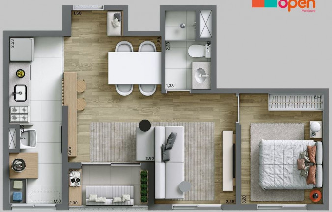 Imagem Apartamento com 2 Quartos à Venda, 46 m² em Jardim Marajoara - São Paulo