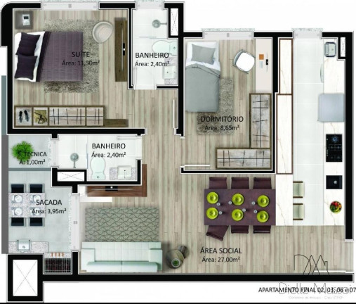 Imagem Apartamento com 2 Quartos à Venda, 55 m² em Panazzolo - Caxias Do Sul